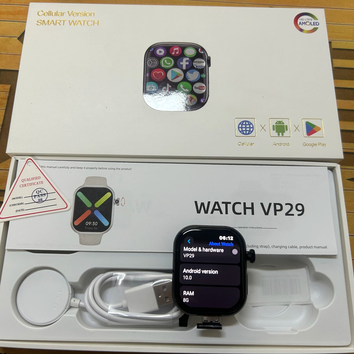 Luxury On-Wrist Smartphone | 1380mAh Battery | Fitness, Calls, Compass, SIM Support