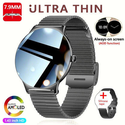 V89 AMOLED Smartwatch for Women – Slim, Stylish & Bluetooth Calling