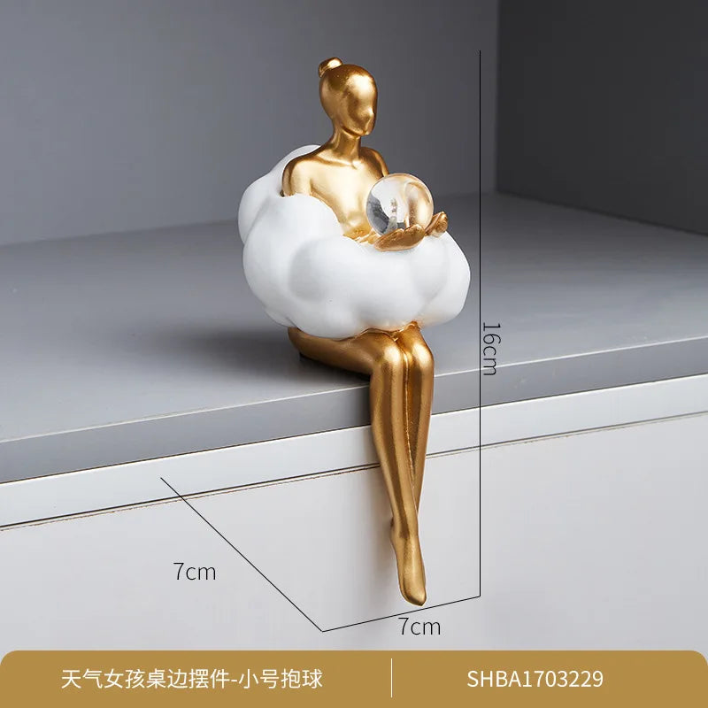 Golden Resin Decorative Figurine
