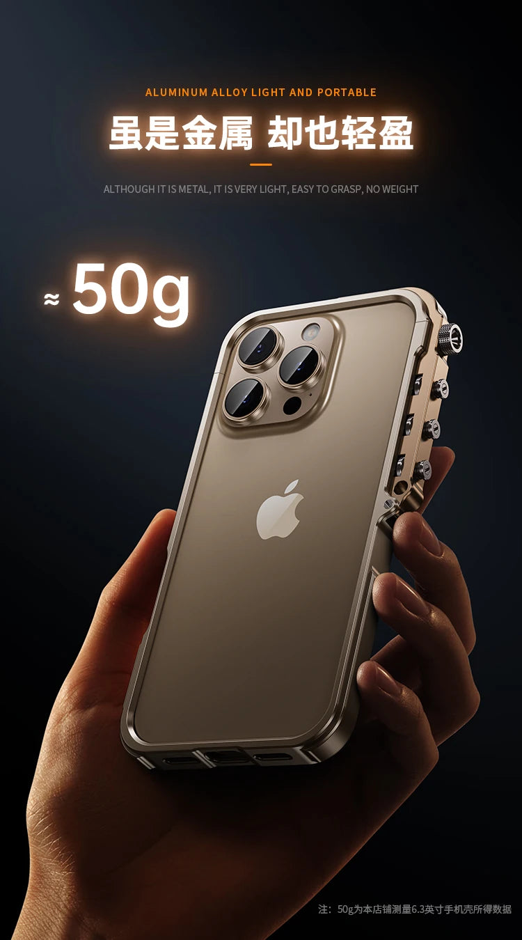 Luxury Aluminum Metal Bumper Frame for iPhone 15 & 16 Series