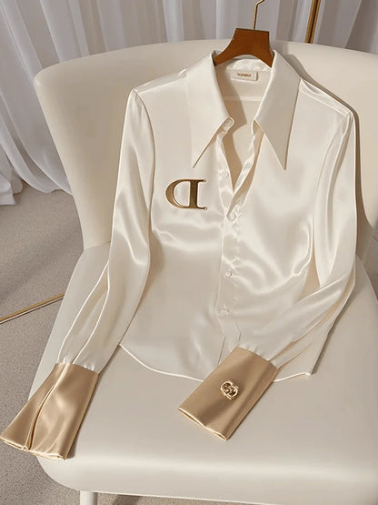 Elegant French Satin Shirt