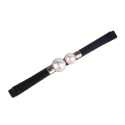 Elegant double pearls belt