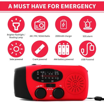 Hand Crank Emergency Radio with Power Bank