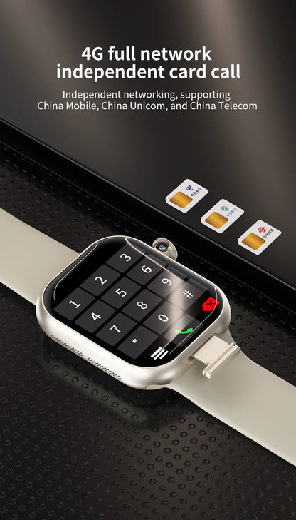 Luxury On-Wrist Smartphone | 1380mAh Battery | Fitness, Calls, Compass, SIM Support
