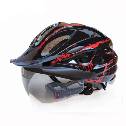 Lightweight Cycling Helmet with Goggles and Visor
