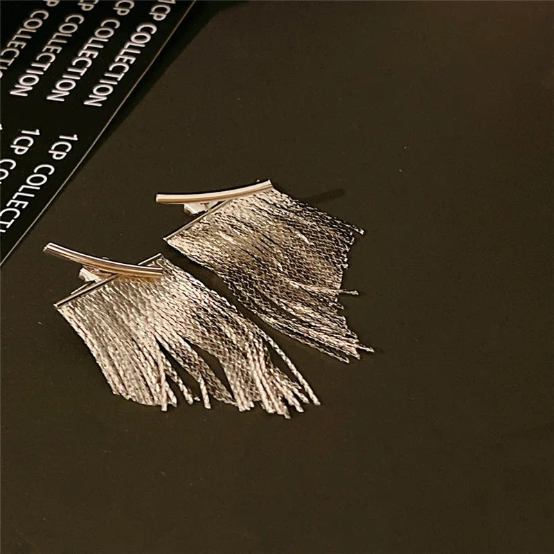 Elegant Gold Tassel Earrings