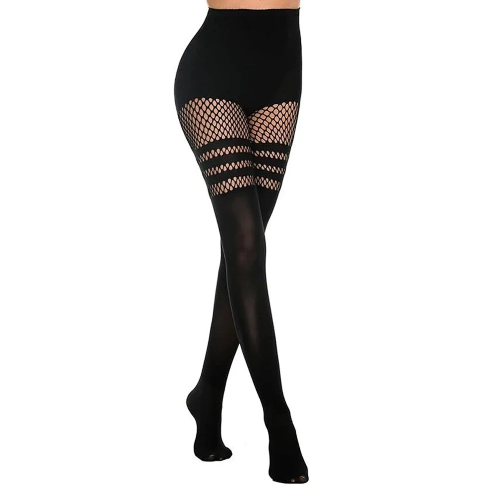 Black Suspender Style Tights