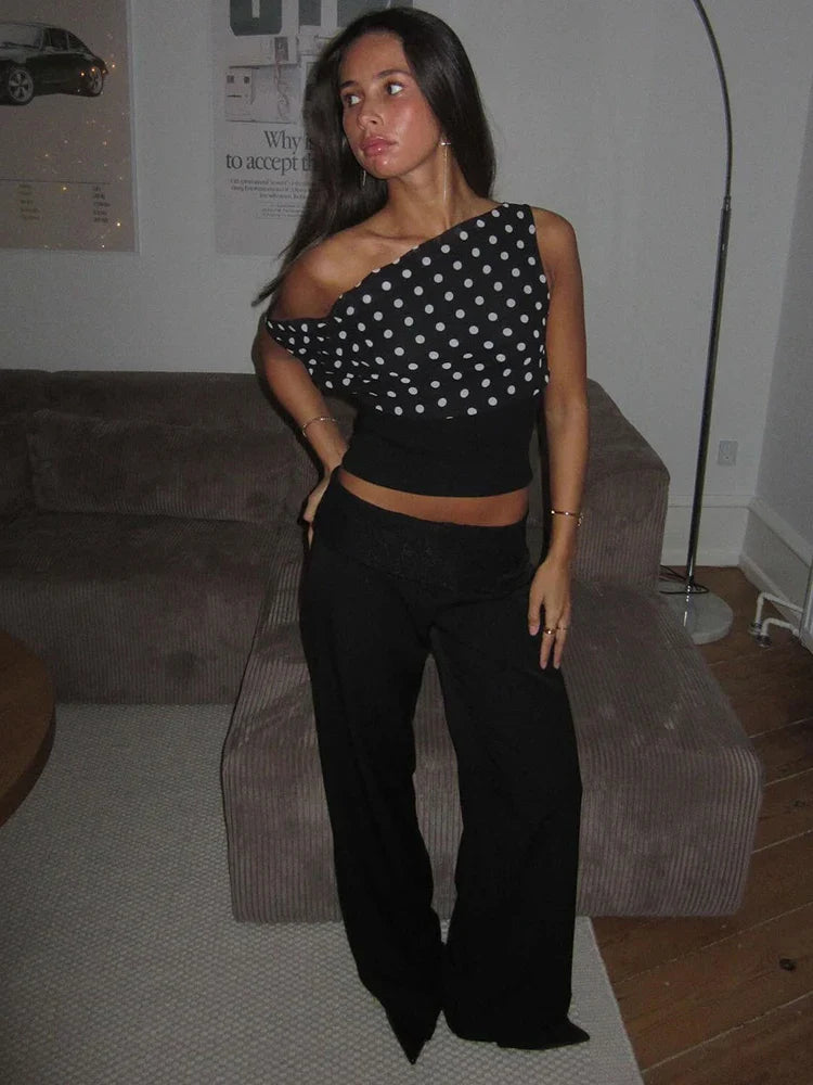 Backless Polka Dot Top