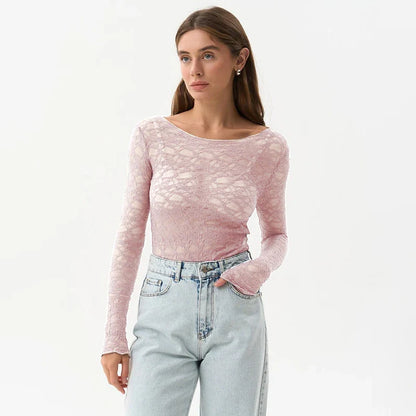 Hollow Lace Streetwear Top