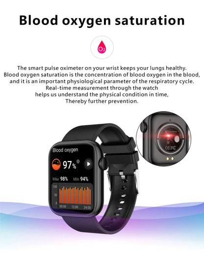 LIGE 2025 Smartwatch – Wireless Charging, Bluetooth Call, Fitness Tracker