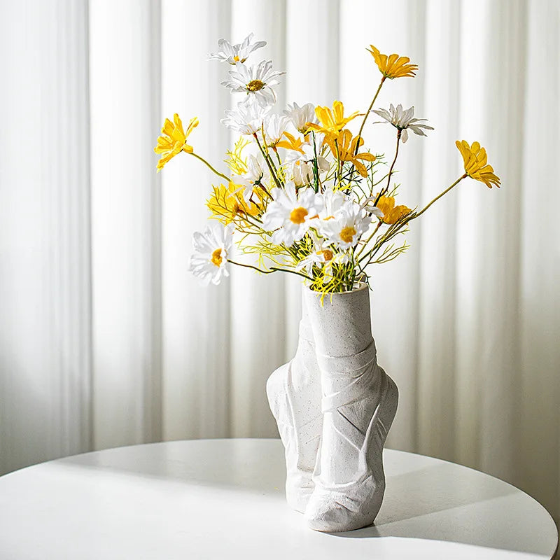 Ceramic Ballet Shoes Vase