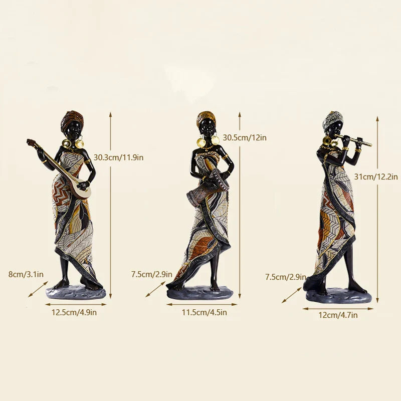 Resin African Women Figurines