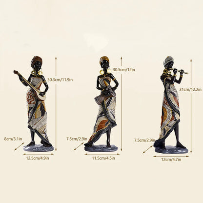 Resin African Women Figurines