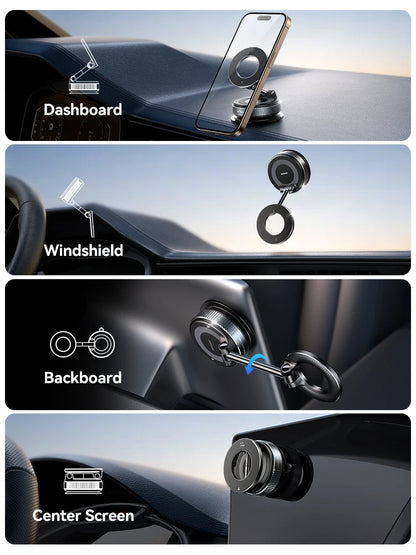Magnetic Suction Cup Phone Mount with 360° Metal Arm