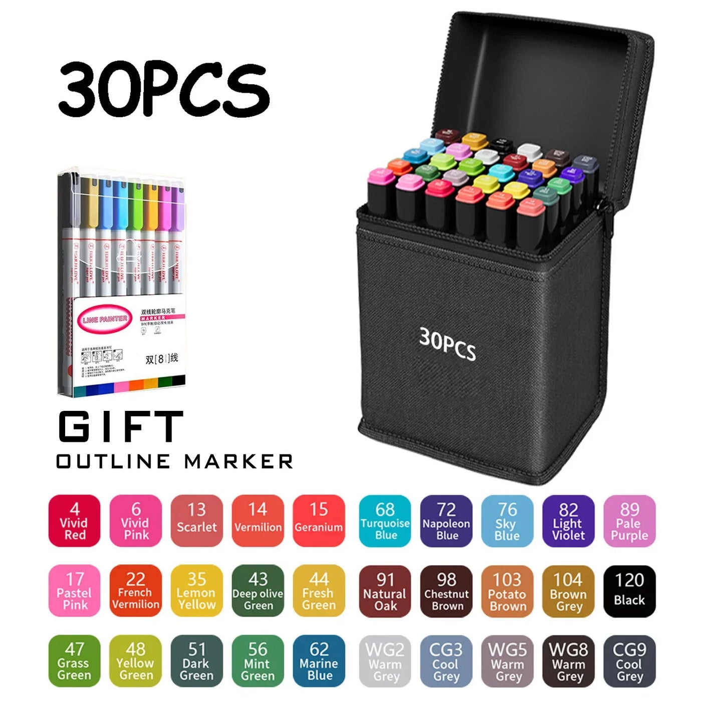 Double Tip Permanent Art Markers