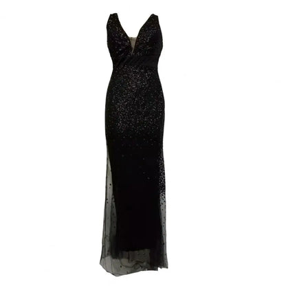Sequin Mesh Evening Party Dress