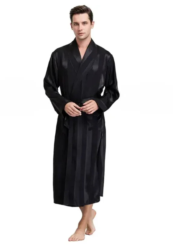 Men's Silk Satin Bathrobe