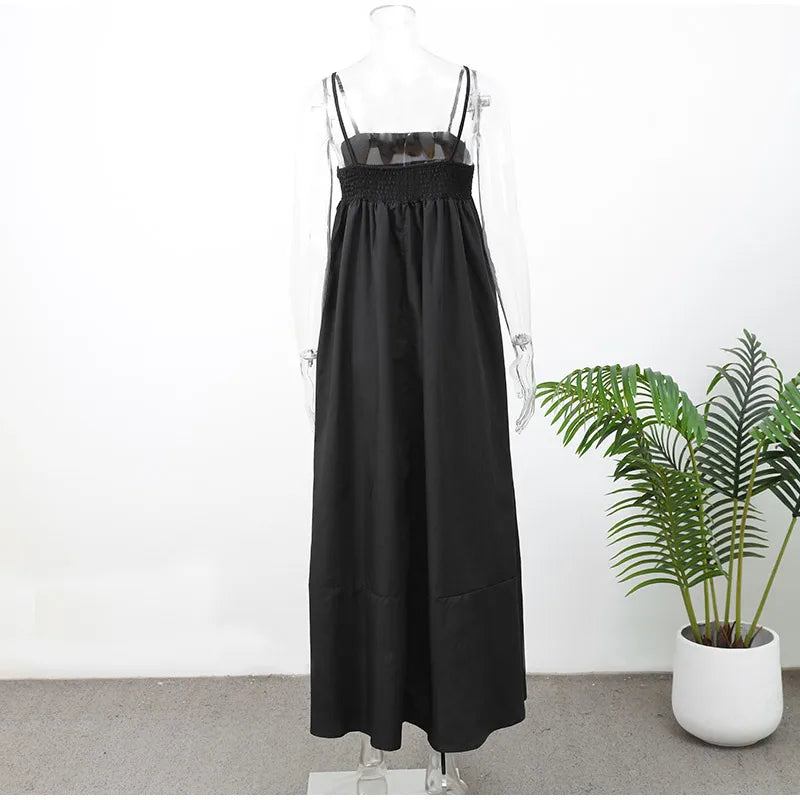 Black Backless Long Dress