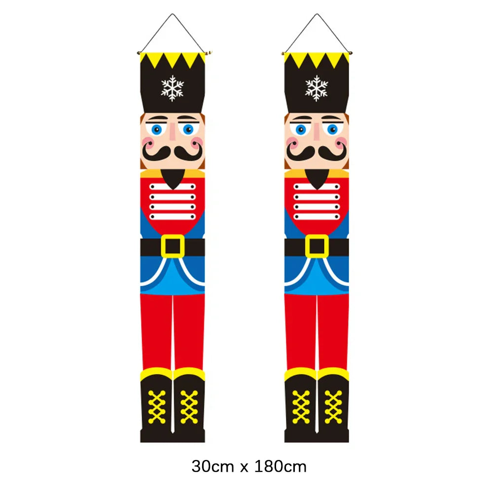 Christmas Hanging Door Banner Snowman Santa Decoration