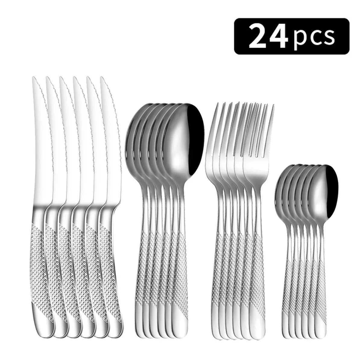 24pc Stainless Steel Cutlery Set