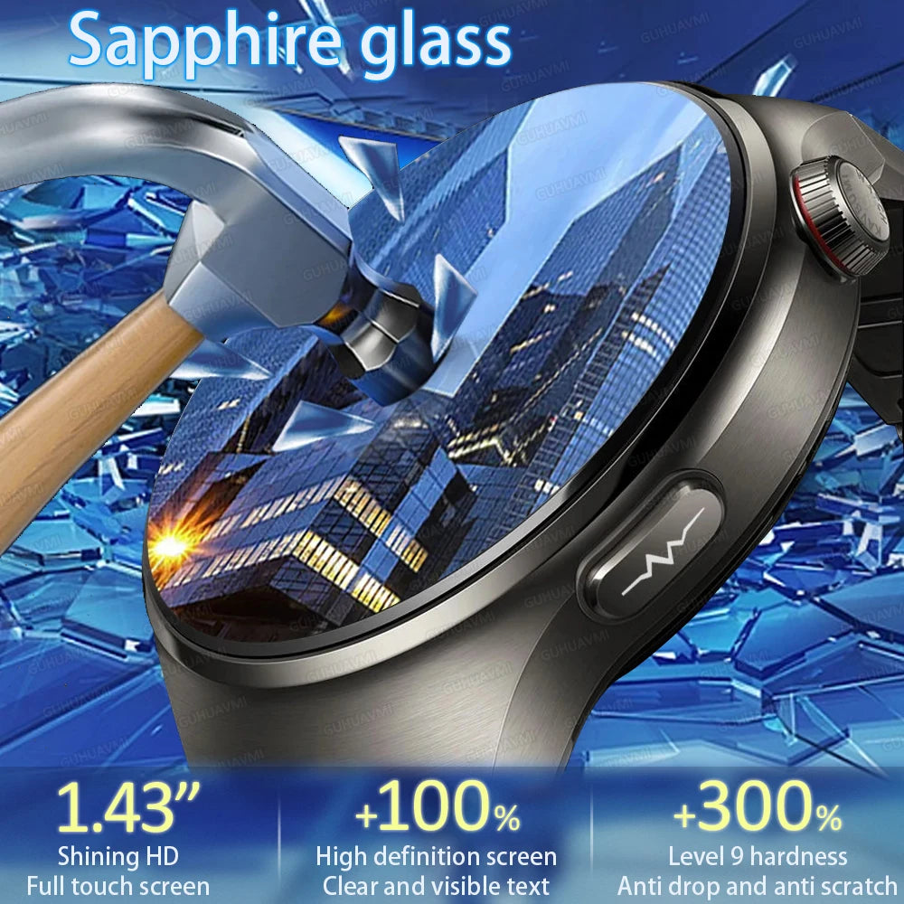 2025 GUHUAVMI Nursing Smartwatch with ECG & Uric Acid Monitor