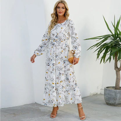 Floral Bohemian Chiffon Maxi Dress