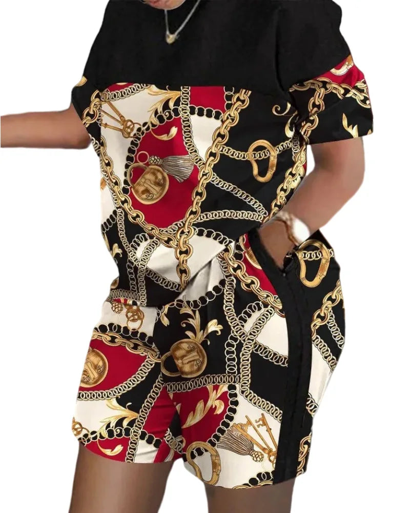 Women’s Printed Shorts Suit