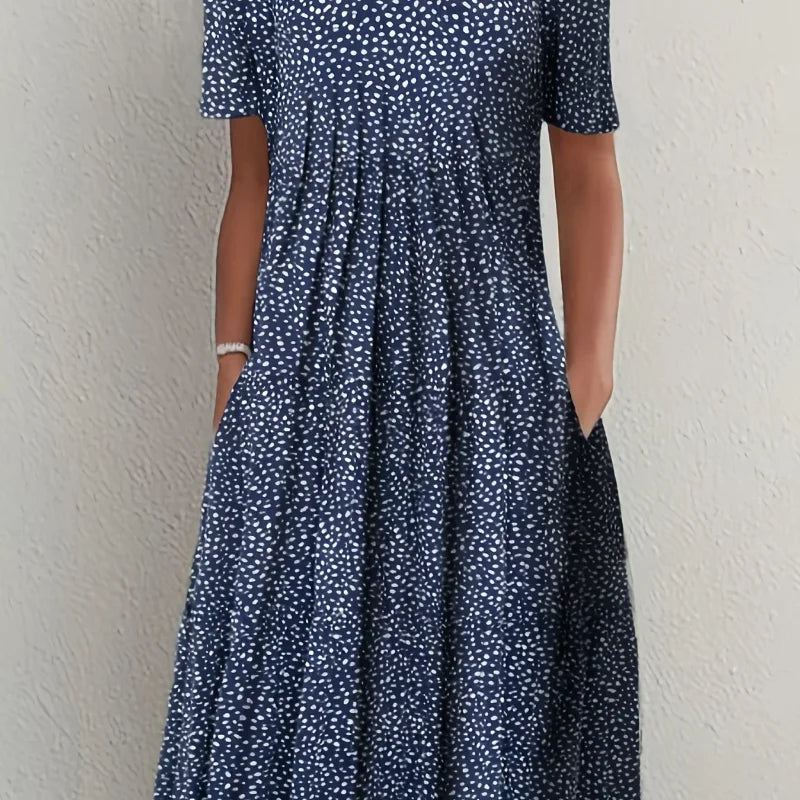 Printed Round Neck Dress