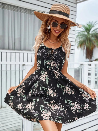 Chic Printed Pullover Dress