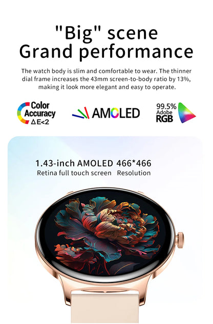 V89 AMOLED Smartwatch for Women – Slim, Stylish & Bluetooth Calling