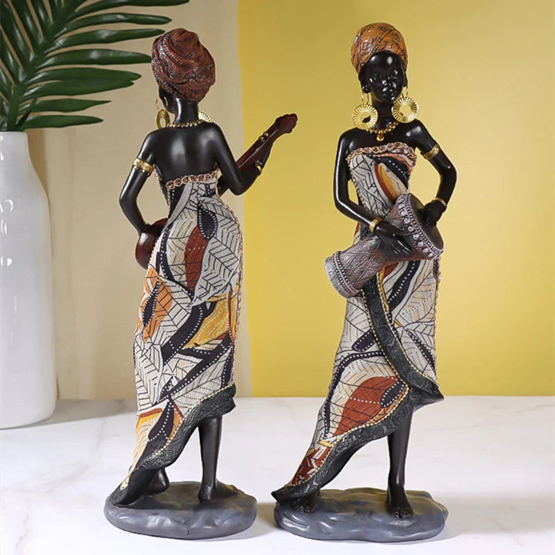 Resin African Women Figurines