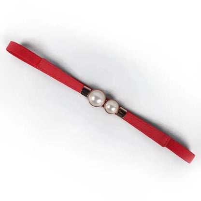Elegant double pearls belt