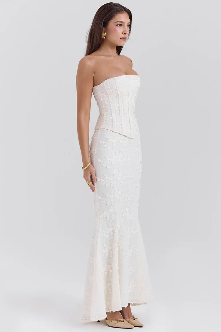 Summer Lace Strapless Dress