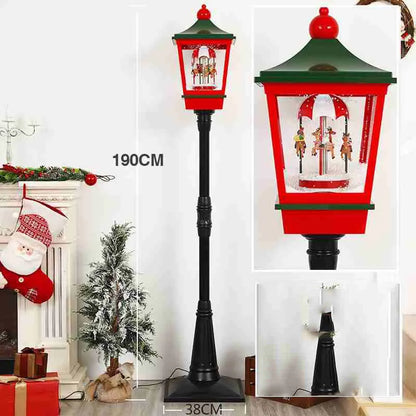 Christmas Music Snow Street Lights