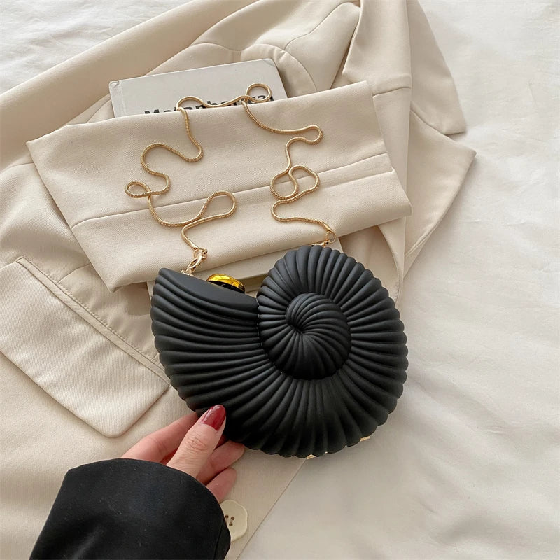 Gold Conch Crossbody Bag