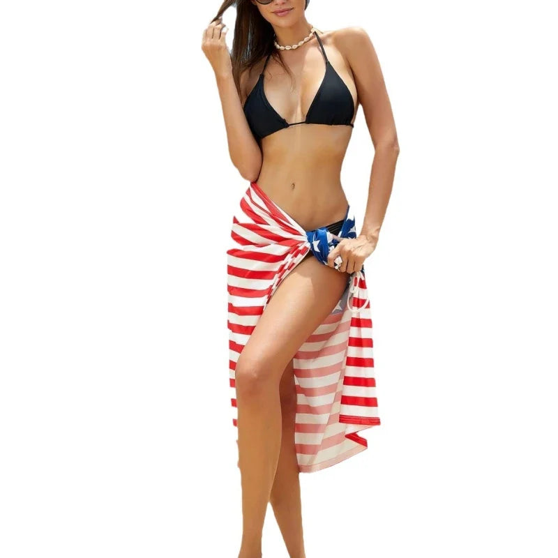 USA Flag Print Summer Dress