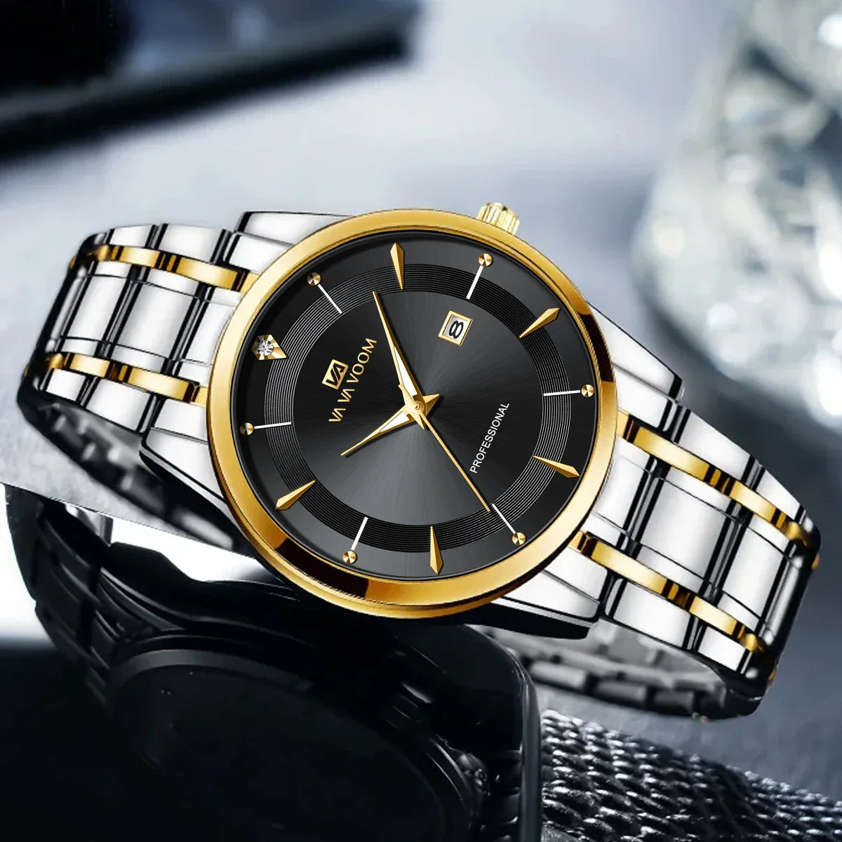 Luxury Rhinestone Men’s Watch