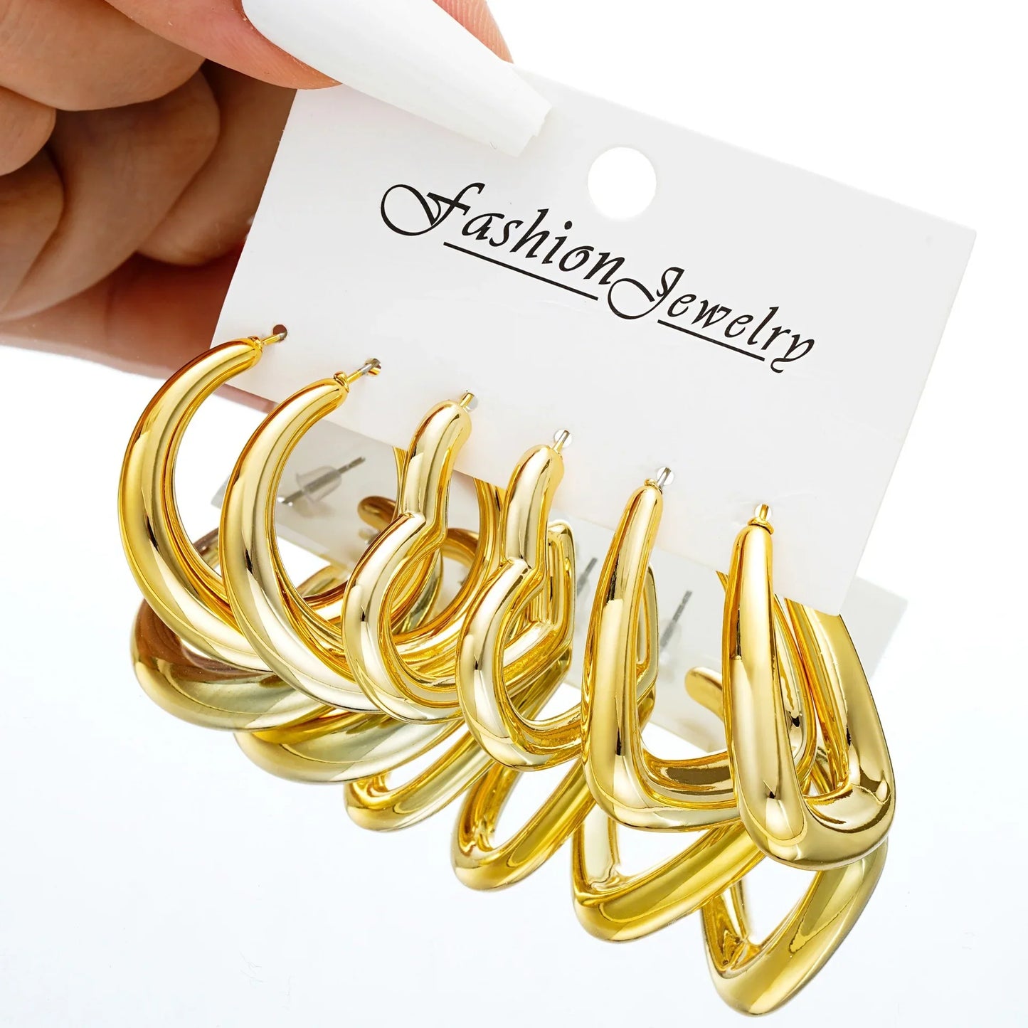 Chunky Gold Hoop Earrings