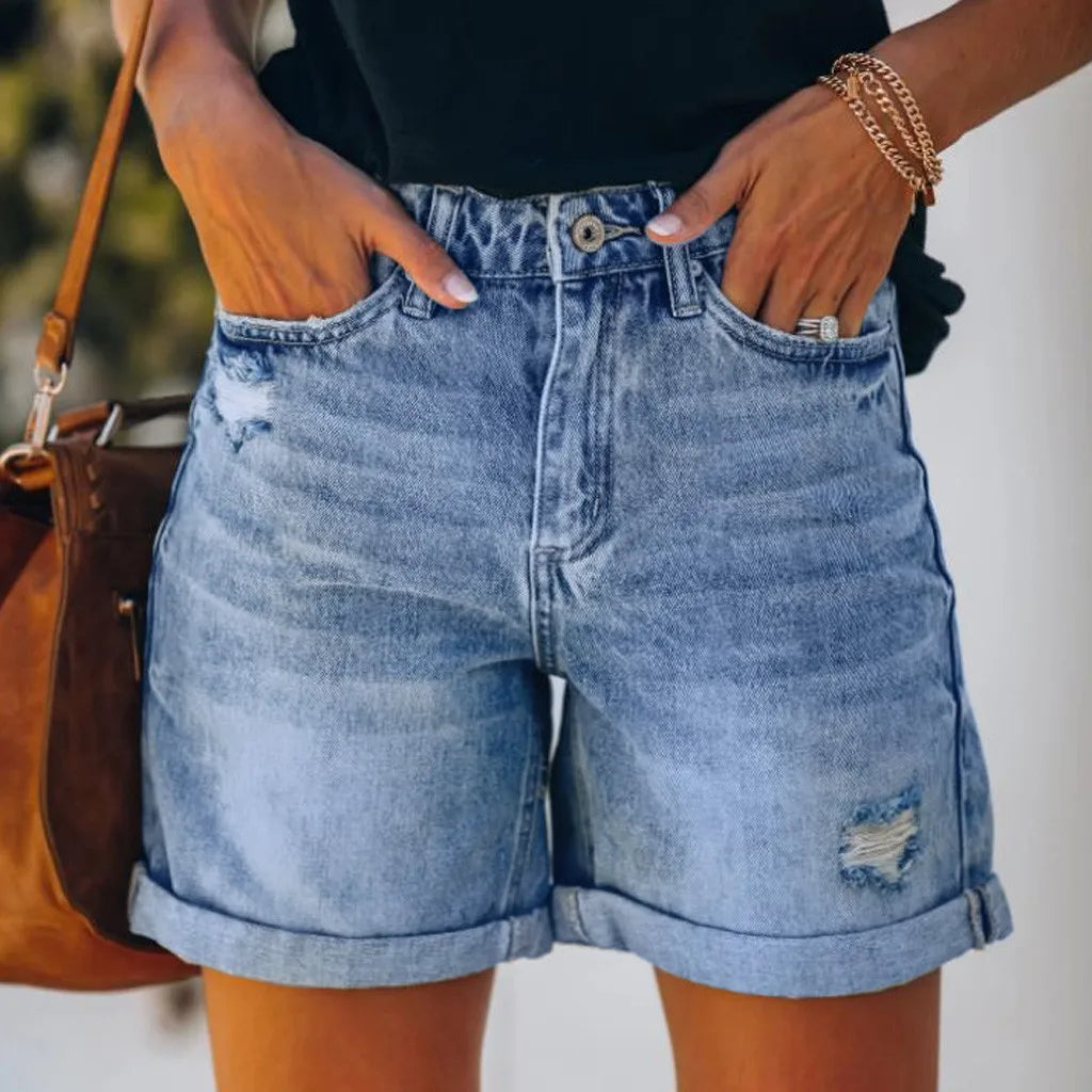 Pocket Denim Summer Shorts