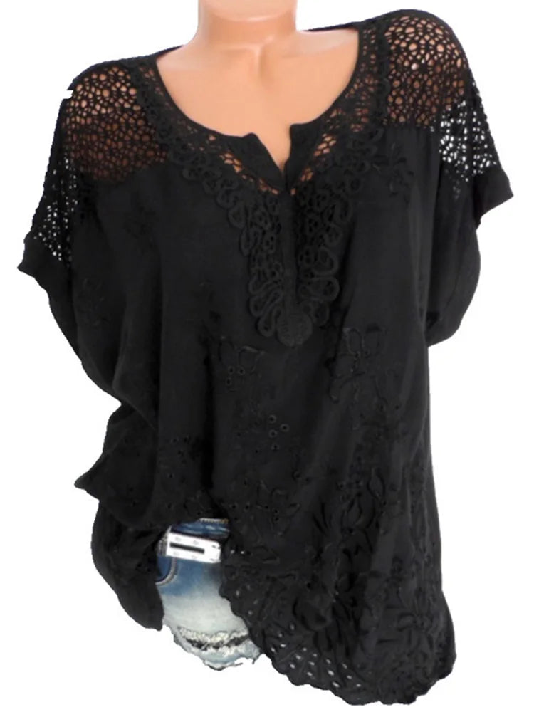Large Lace Summer Blouse
