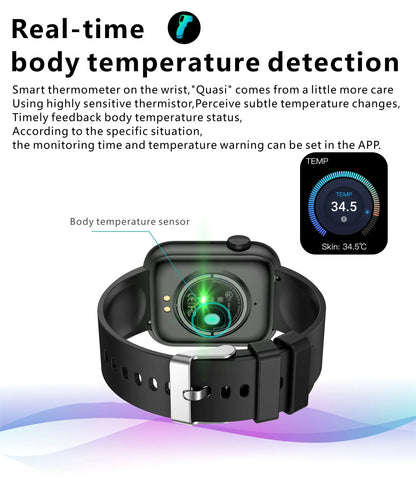 LIGE 2025 Smartwatch – Wireless Charging, Bluetooth Call, Fitness Tracker