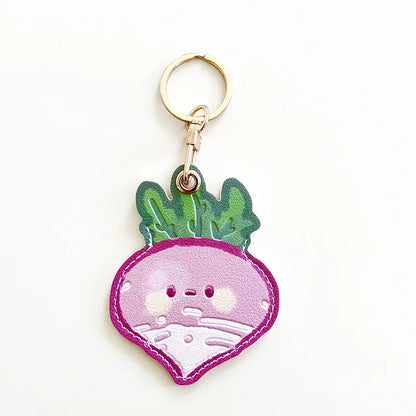 Fruit Shape Leather AirTag Keychain