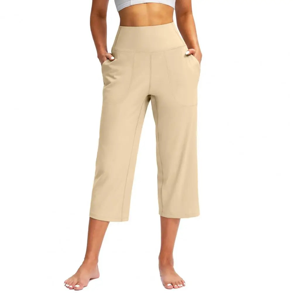 Women’s High Waist Wide-Leg Capris