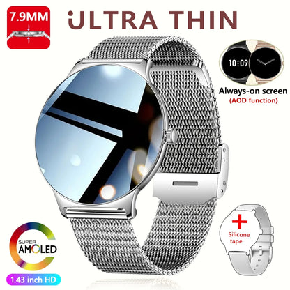 V89 AMOLED Smartwatch for Women – Slim, Stylish & Bluetooth Calling