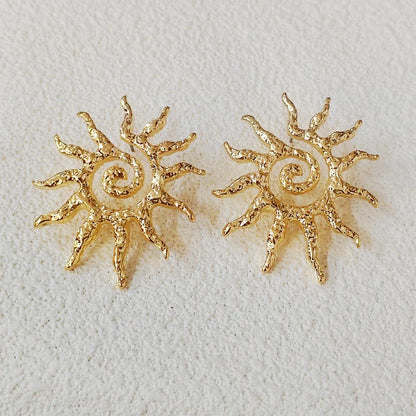 Big Red Rose Earrings