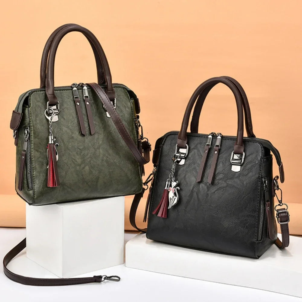 Leather Tote Shoulder Bag