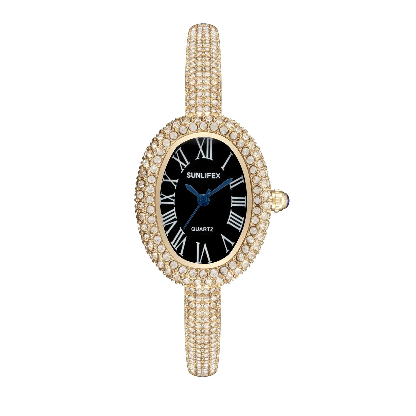 Elegant Rhinestone Oval Women’s Watch