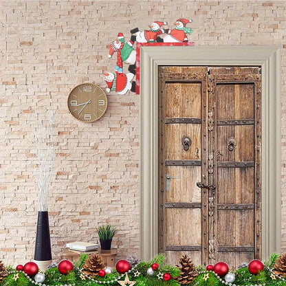 Christmas Wooden Door Frame Corner Decoration