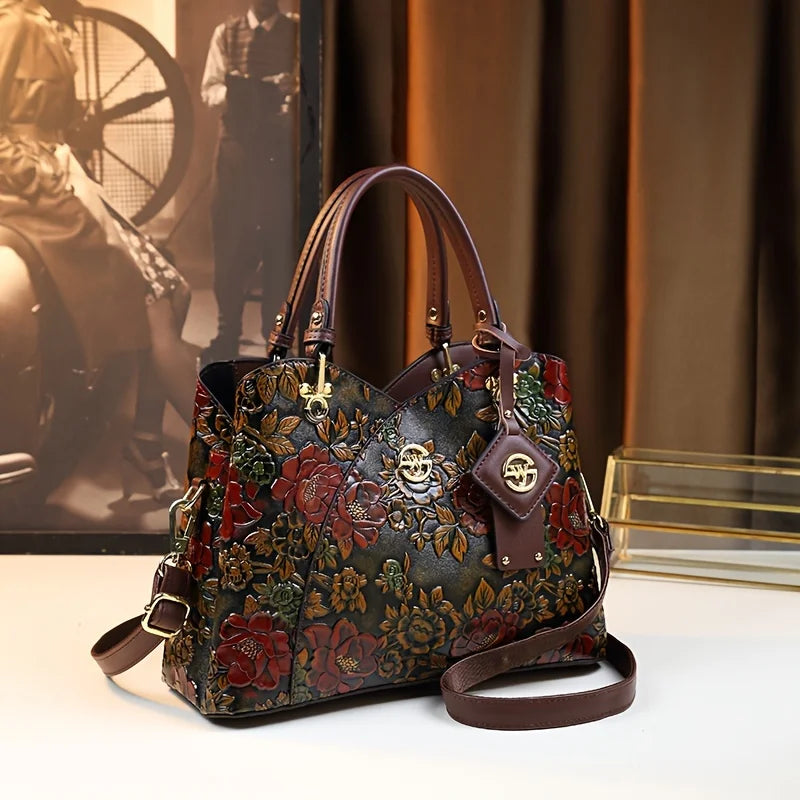 Elegant Floral Shoulder Bag