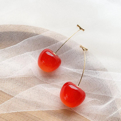 Lovely Red Cherry Earrings